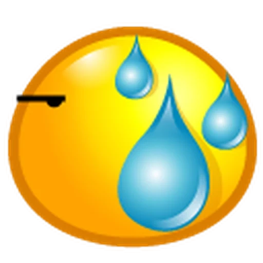 emoji, badge, tears and smiles, a sobbing smiling face, water drop smiling face