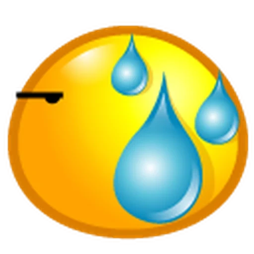 emoticon, das emblem, tränenlächelndes gesicht, schluchzend lächelndes gesicht, water drop smiley