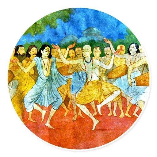 krsna, harinama, sankiertana, harry krishna, indian painting