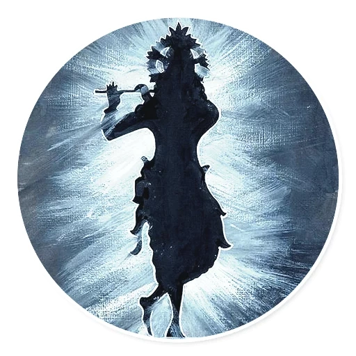 silhouette, radha profile, krsna's silhouette, silhouette painting
