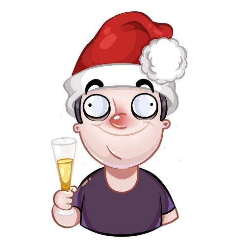 telegram stickers, santa stickers vk, santa, stickers, santa peeps