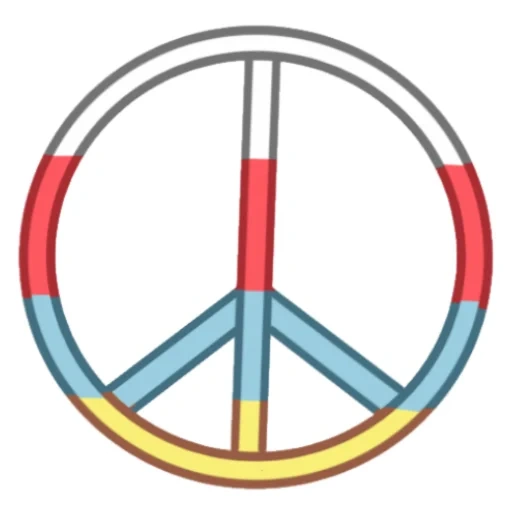 señal de paz, marca hippie, símbolo pacifista, símbolo hippie