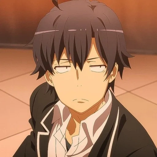 anime cute, anime charaktere, hikigaya anime mit acht seiten, der schirm des achtmans hikigaya, hikigaya hachiman screen