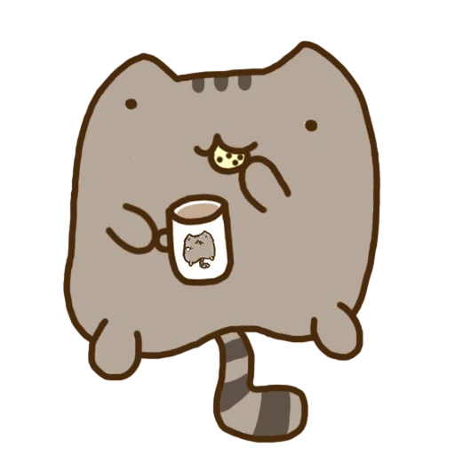 tekan kedalam, pushin kat, pushin kucing, pushin ze kat, pusheen kucing