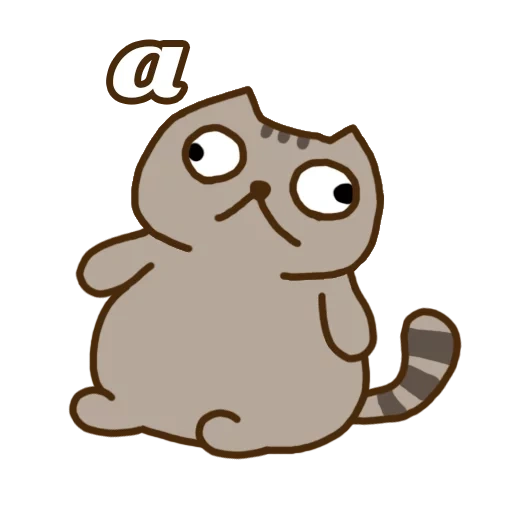 gato, empuje, pushin de gato, gato gris, pusheen el gato