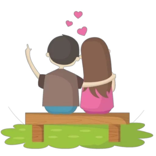 pasangan, cinta adalah pasangan, vektor kait, vektor pasangan yang terhormat, beberapa ilustrasi