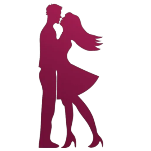 siluet pasangan, siluet waltz, siluet gadis, bayangkan siluet wanita, grafik vektor stok