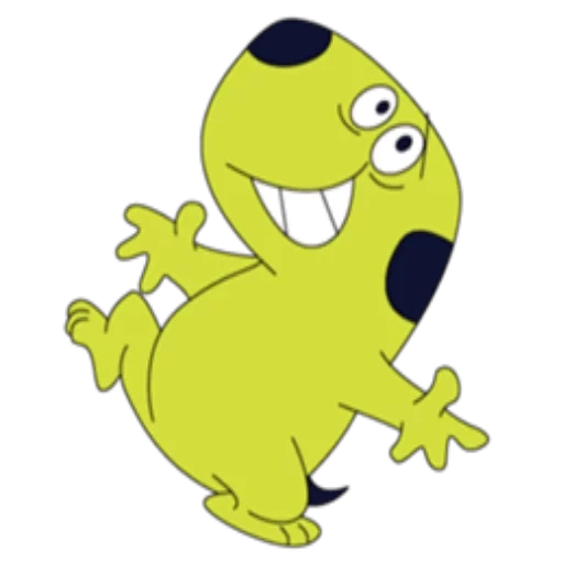 peng, die amphibien, der frosch, gelbe kiki cartoon