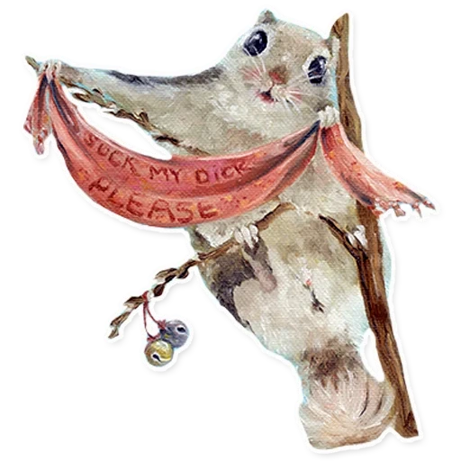 animal, rato voador, animal fofo, pintura em aquarela de arte de esquilo, ilustração em aquarela