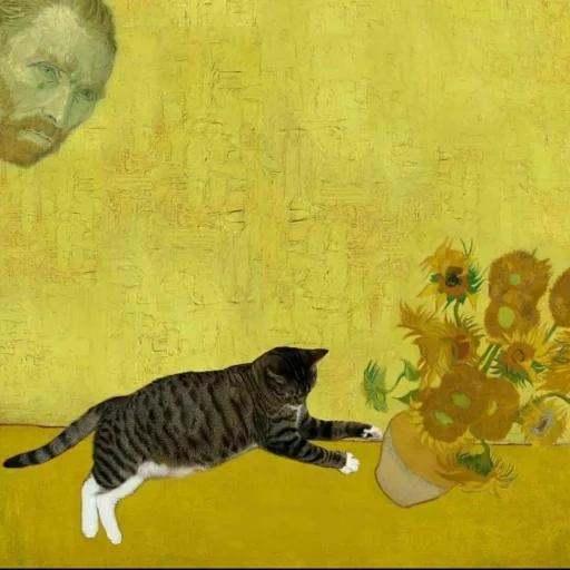 кот, кошки, кот картина, искусство иллюстрации, иллюстрации животными
