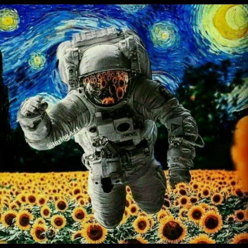 рисунок, космонавт, космос картина, астронавт космосе, космонавт красками