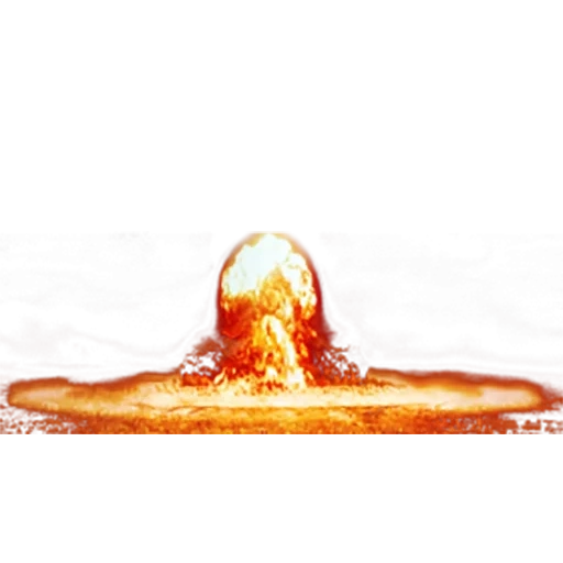explosion, splash, a red splash, nuclear explosion on white background, atomic explosion on white background