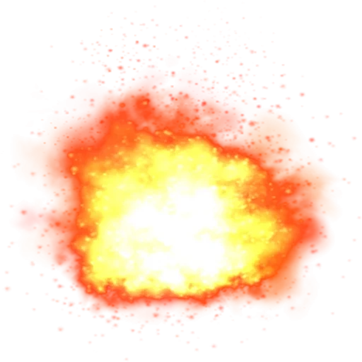 esplosione, fuoco di esplosione, l'effetto dell'esplosione, esplosione senza sfondo, esplosione della palla da fuoco