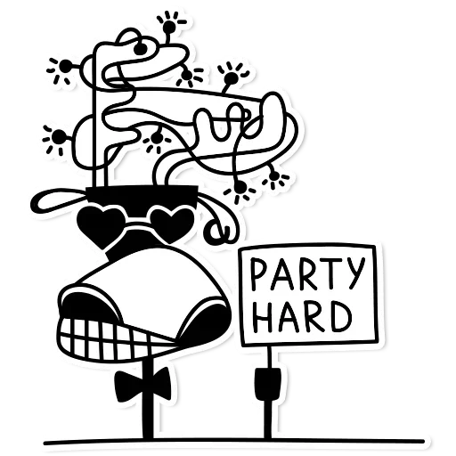 elch, party, bild, illustration
