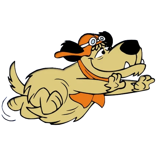 muttley, anjing itu lucu, anjing kartun, balapan aneh muttley, kartun anjing muttley