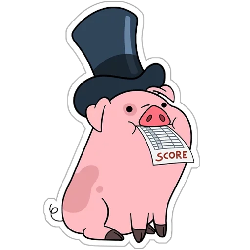 chapeau de cochon, motif de bouffée, gravity falls pukhlya