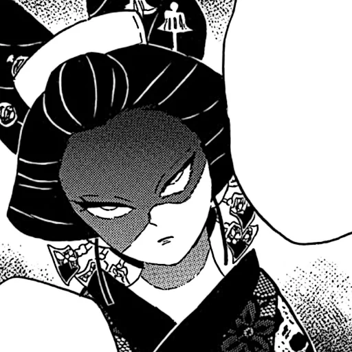 personnages d'anime, manga blade cutting demons, lame du canard disséquant des démons d'anime, demons de mangas disséquant la lame de canard, classe oiran varabihima déchargement des démons