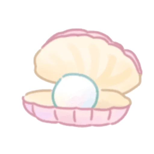 hülse, perle der kinder, weiße hülle, rosa perlenspüle, schalen der schale durch perlen