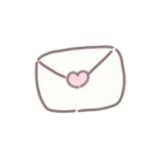 the envelope, micro icon, the heart is vector, with a transparent background, the icon is the envelope with the heart