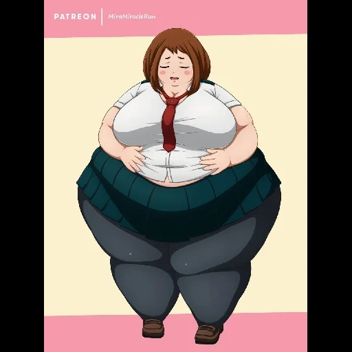 рисунок, fat ochako, ссббв аниме, леонардо да винчи