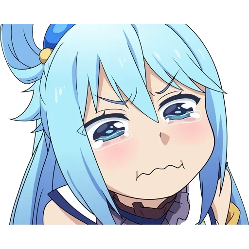 konosuba, aqua konosuba, аква коносуба, аниме коносуба, аква коносуба crying