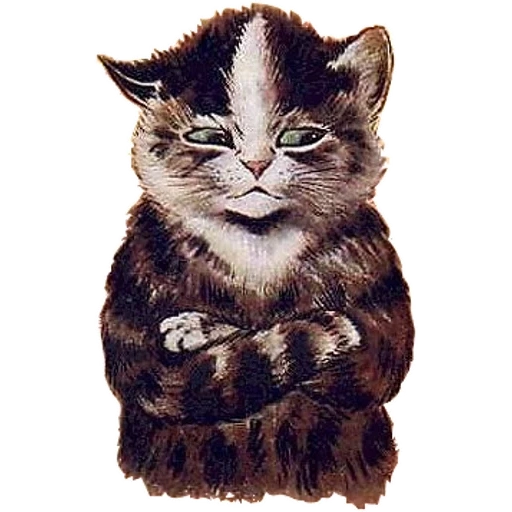 кот, кошачий арт, фрактальный кот, луис уильям уэйн, иллюстрация кошка