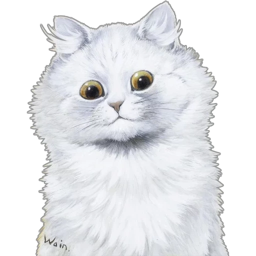 kucing itu putih, kucing itu putih, kucing putih, luis william wayne, ilustrasi kucing