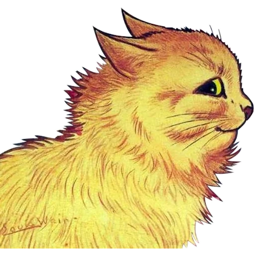 warrior cat, louis william wayne, louis wayne cat peter, chat guerrier à poil de lion, chat fractal louis wayne