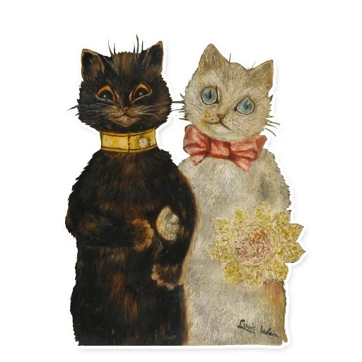 gato, gato, cat de louis wayne, pinturas de louis william wayne