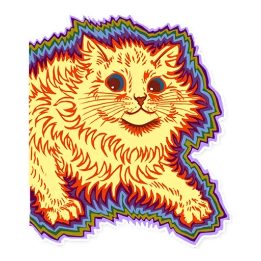 fractal cat, cats luis wayne, luis william wayne, luis wayne artist, artist luis wayne schizophrenia