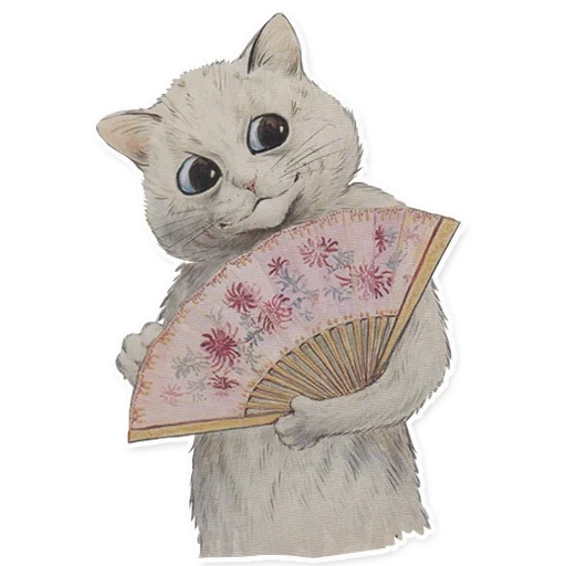 gatto, cat lady, luis wayne 1860-1939, kitty soft toy
