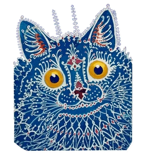 louis wayne, el gato de louis wayne, louis william wayne, pintura de louis wayne, louis william wayne blue cat