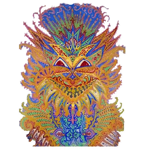 louis william wayne, louis wayne fractal, pintura de louis william wayne, el gato fractal de louis wayne