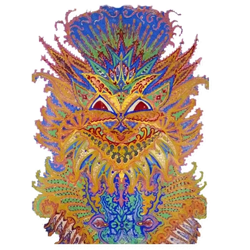 louis william wayne, fractal de louis wayne, pinturas de louis william wayne, gato fractal de louis wayne