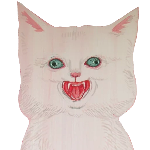 chat, chat blanc, masque de chat, masque en plastique, mème de chats en porcelaine
