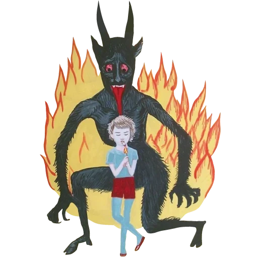 setan, anime, setan, garis iblis, iblis ada di sana iblis di sana