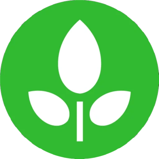 ikonen, logo, blattlogo, das logo ist ein symbol, grüner logo