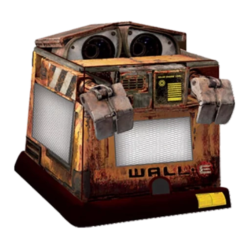 robot wali, robot doméstico, máquina de pendiente primero, val y dibujos animados 2008, interfaz de estilo steampunk