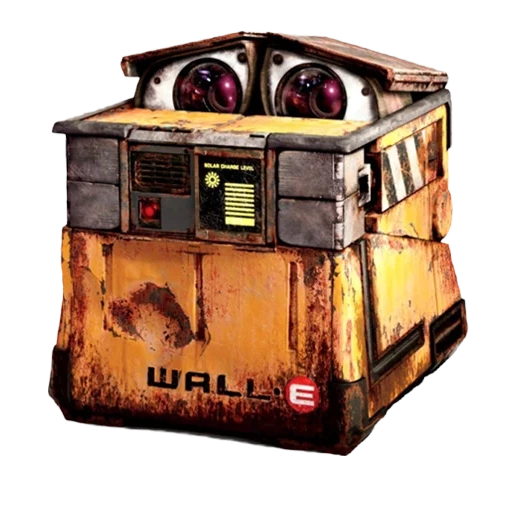robot wali, ben bert wall-e, star wars robot, val y dibujos animados 2008, caricatura en robot wali