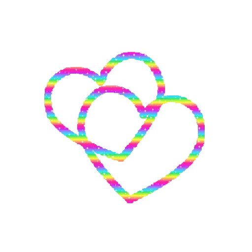 verschiedene herzen, kerne sind gefärbt, regenbogenherzen, ein mehrfach gefärbtes herz, multi colored hearts animation