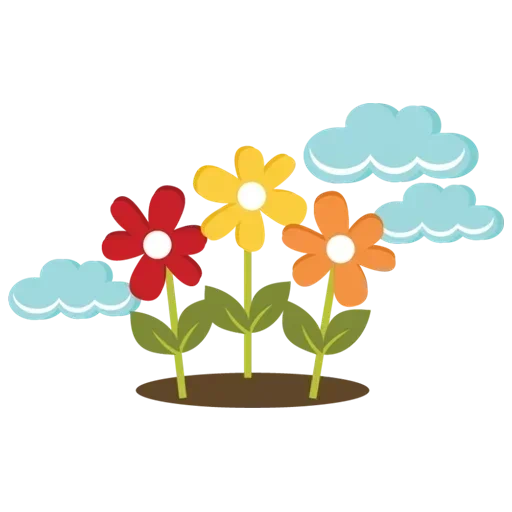 mumón, hermosas flores, flores vectoriales, ilustración de flores, caricatura de flores de primavera