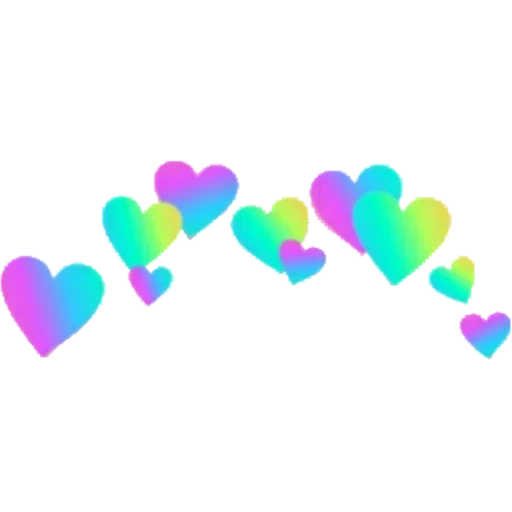 pegatinas de photoshop, corazones sobre la cabeza, cabeza de corazones sin antecedentes, corazones azules sobre la cabeza, los corazones de snepchat con fondo transparente