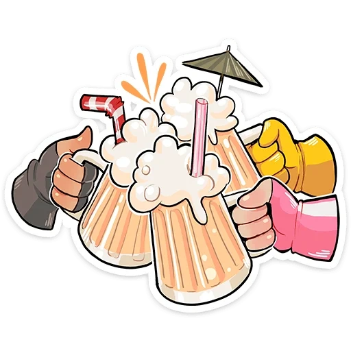 dibujo de piva, mano con vector de cerveza