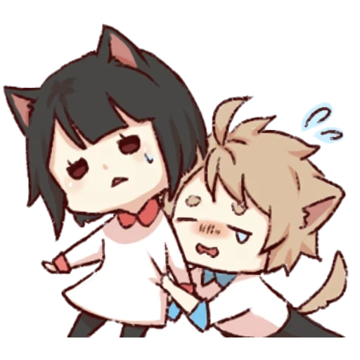 wannyan, chibi neizi, anime neko, anime nyashki