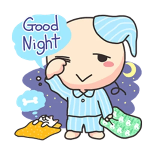 good night, das schlafende baby, gute nacht kawai, good night sweet