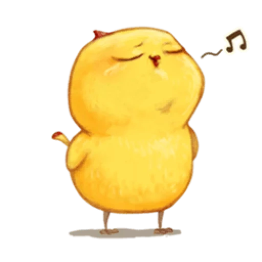 poulet, art du poulet, les poussins sont mignons, anime poussin, chicken yellow