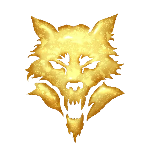 wolf, anime, online tm, schwarzer weißer wolf, golden wolf logo