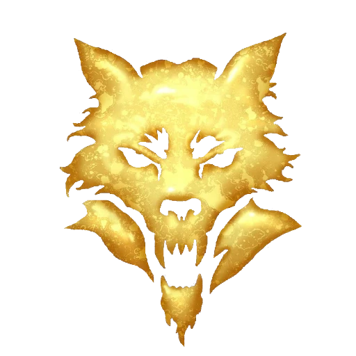 loup, anime, tm en ligne, loup blanc noir, logo de loup doré