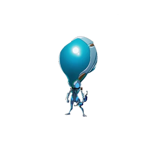 bola, robô azul, balão, balão azul, balão de pinça