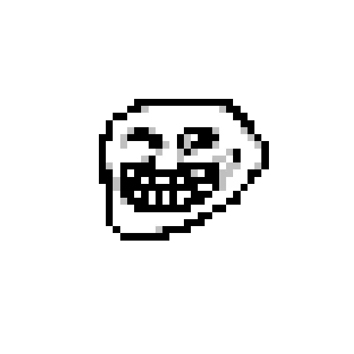 pixel troll, troll face pixels, pixel troll face, troll pixel face, troll face pixels